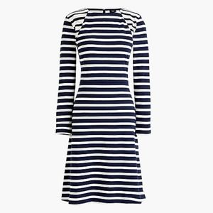 J. Crew Striped Fit & Flare Dress
